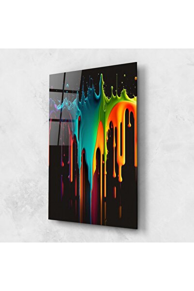 Arthub Tablou Sticla,Dormitor si Living, Culori Vibrante, Rainbow Floating Co...