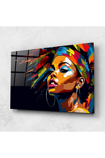Arthub Tablou Sticla,Dormitor si Living, Femei Africane, African Woman Portrait