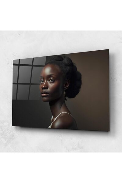 Arthub Tablou Sticla,Dormitor si Living, Femei Africane, African Makeup