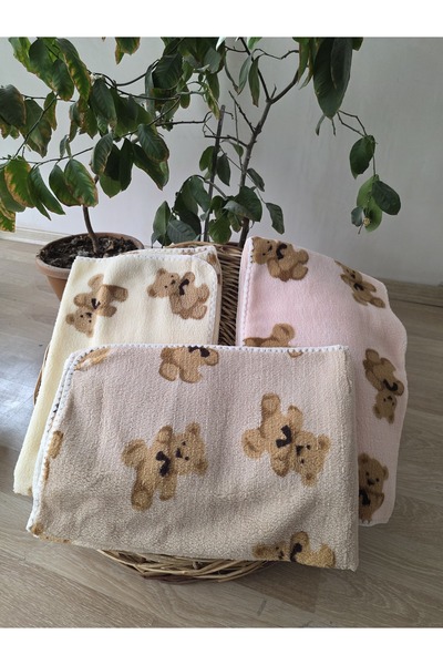 Bebitof بطانية أطفال من الصوف المنقوشة من عمر 0 إلى 18 شهرًا - ناعمة ودافئة