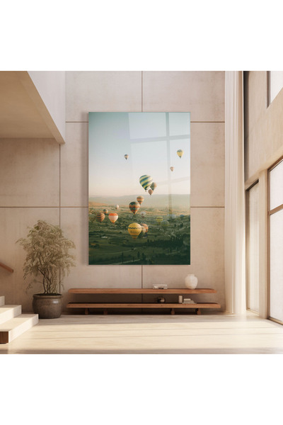 Arthub Glass Painting, Bedroom and Living Room, Rural, Hot Ballons