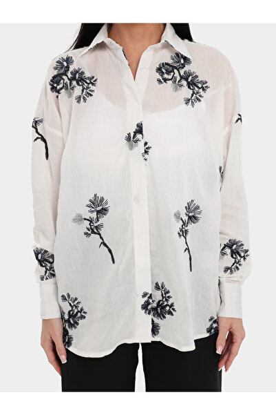 Elena by DStyle Embroidered Floral Shirt and Trousers Modest Set