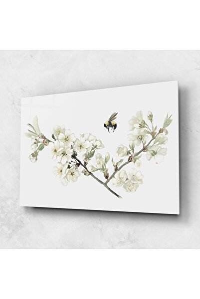 Arthub Glass Painting, Bedroom and Living Room, Spring, Bee Spring Flower