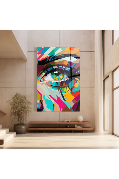 Arthub Glass Painting, Bedroom and Living Room, Digital, Colorful Eye