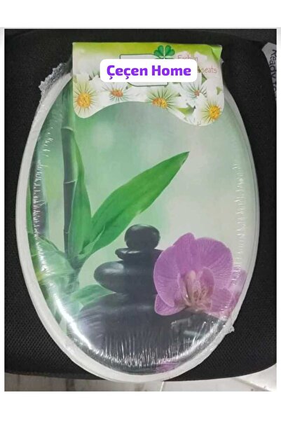 ÇEÇEN HOME Desenli Yumuşak Kapaklı Yumuşak Süngerli Klozet Kapağı