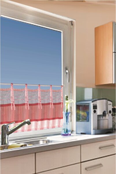 Hitexbau Pink kitchen curtain