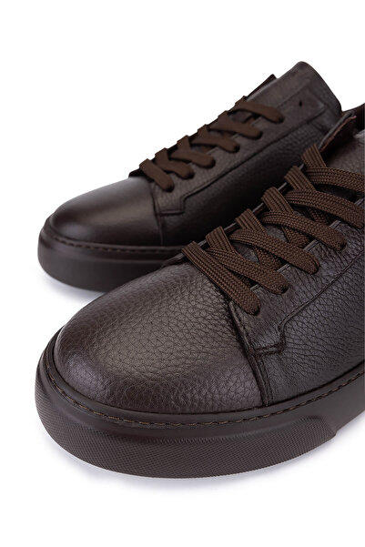 Tamer Tanca Men's Genuine Leather Brown Sole Sneakers & Sports Shoes