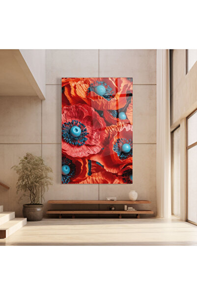 Arthub Glass Painting, Bedroom and Living Room, Poppies, Poppy Close Up