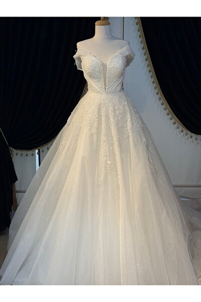 Miss Monalisa Moda DANTELLİ DÜŞÜK KOL GELİNLİK