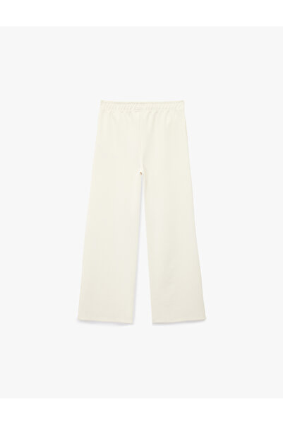 Koton Modal Blend Elastic Waist Basic Wide Leg Pants