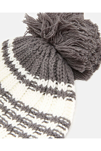 REDTAG Boys Grey Knitted Cap