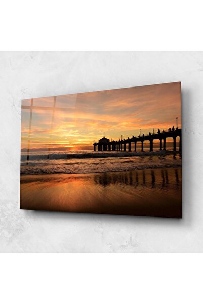 Arthub Glass Painting, Bedroom and Living Room, Beaches, Beach Sunset View