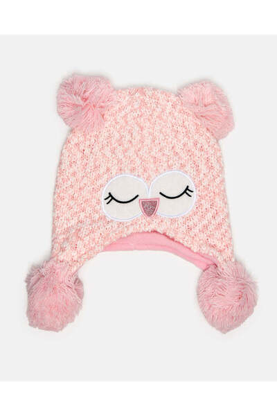 REDTAG قبعة محبوكة باللون الوردي للبنات