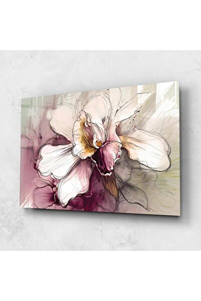 Arthub Tablou Sticla,Dormitor si Living, Orhidee, Painted Purple Orchid