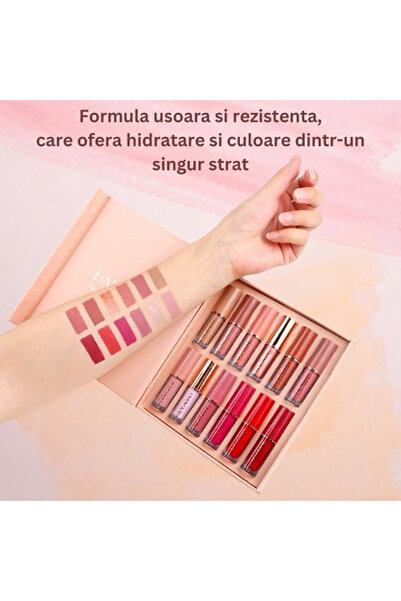 Handaiyan Set of 12 Extreme Matte Full Color Lipsticks