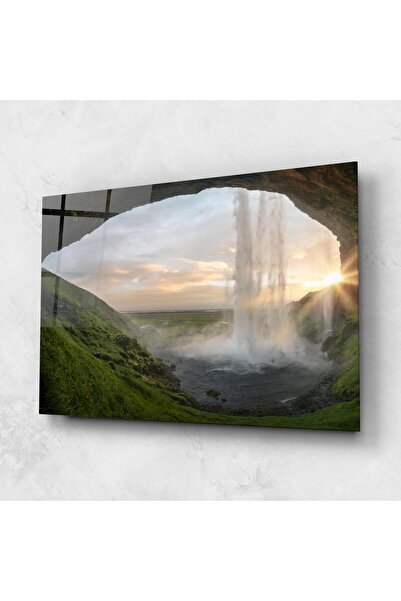 Arthub Glass Painting, Bedroom and Living Room, Waterfalls, Cave Waterfall