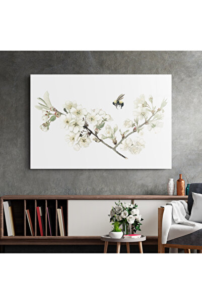 Arthub Glass Painting, Bedroom and Living Room, Spring, Bee Spring Flower