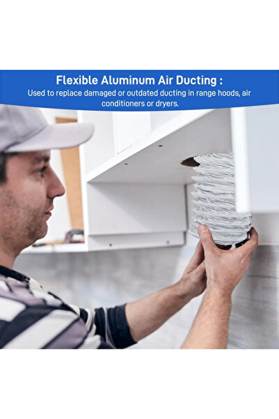 Zocipro Flexible air tube, made of spiral spring and PVC, 100mmx3m