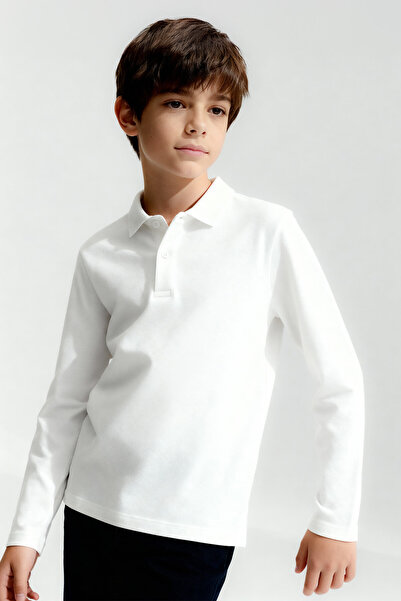 TOMMY LIFE Basic Polo Neck 2-Pack Black-White Unisex Kids T-Shirt - 11170