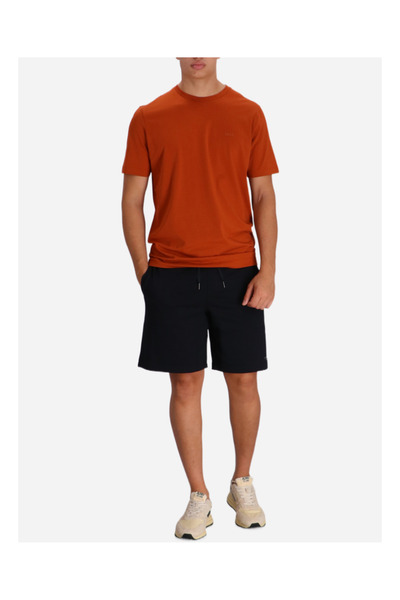 BOSS Men's Regular Fit Short Sleeve Solid Crew Neck Orange T-Shirt 50468347-809