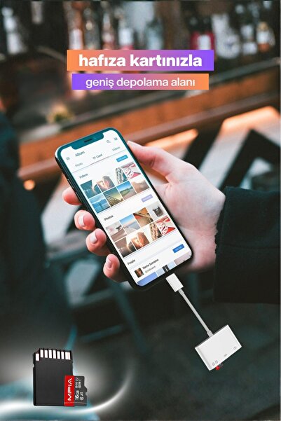 Concord USB 2.0 Lightning Otg Converter - Sd & Tf Card Reader iPhone Compatible