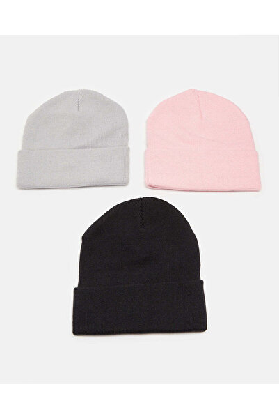 REDTAG Women Assorted Knitted Cap Set (3 Piece)