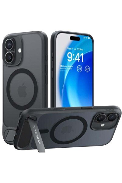 TORRAS جراب iPhone 17 من سلسلة Pstand، مع حامل مدمج، MagSafe، حماية من السقوط...