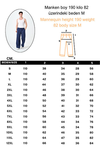 RELAXL oversized Σκούρο μπλε αθλητικό παντελόνι έως και 12XL, φαρδύ και μακρύ