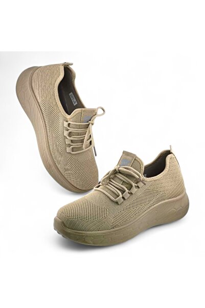 Stone Lightweight Knitted Sneakers