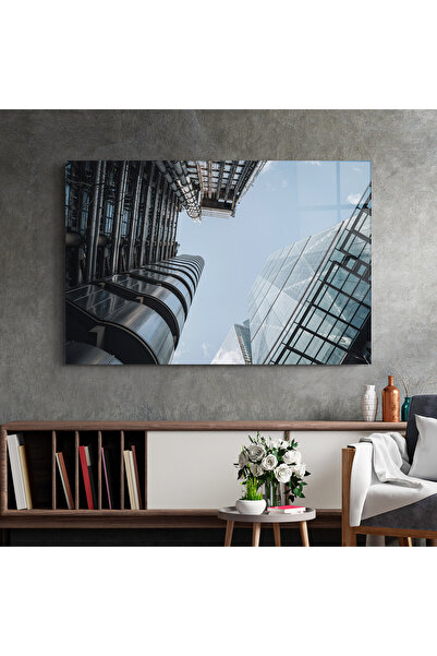 Arthub Glass Painting, Bedroom and Living Room, Urban, Big Glass Building