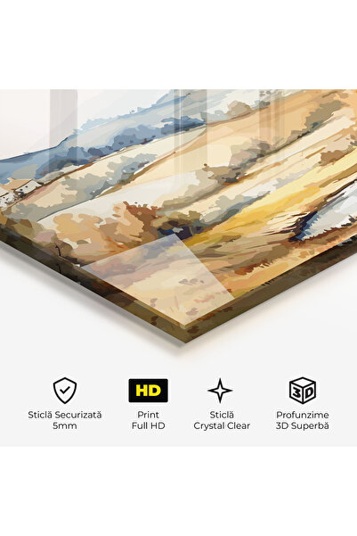 Arthub Glass Painting, Bedroom and Living Room, Rural, Rural Small Lake