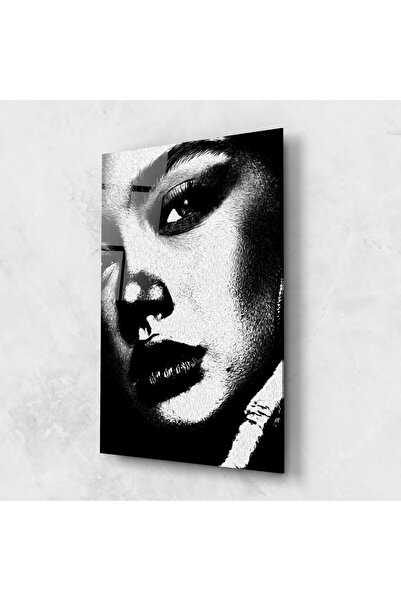 Arthub Glass Painting, Bedroom and Living Room, Black and White, White Light Face