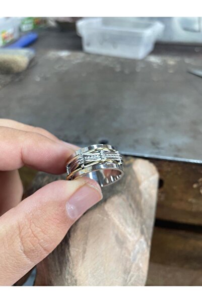 Silver Self Gümüş Alyans Ortası burmalı sepet