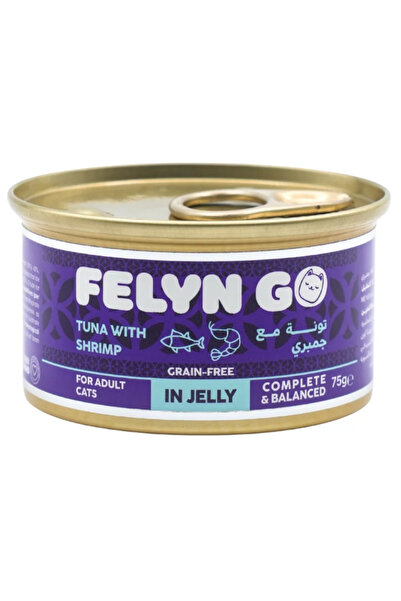 Generic تونة مع روبيان في جيلي 75 غرام - طعام رطب للقطط خالٍ من الحبوب لتقوية...