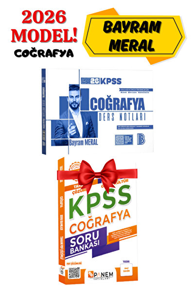 Panem Yayınları Benim Hocam Yayınları Bayram Meral 2026 KPSS Coğrafya Ders No...
