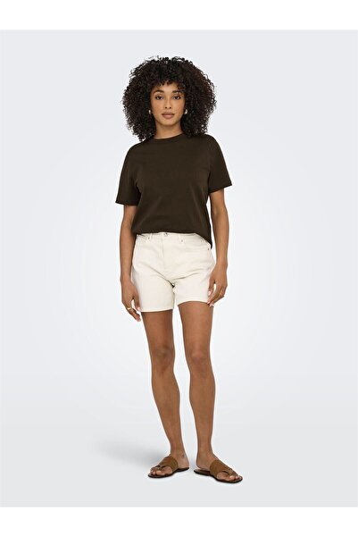 ONLY Onlmonja Life S/S Tee Jrs Noos Women's Brown T-Shirt - 15320892