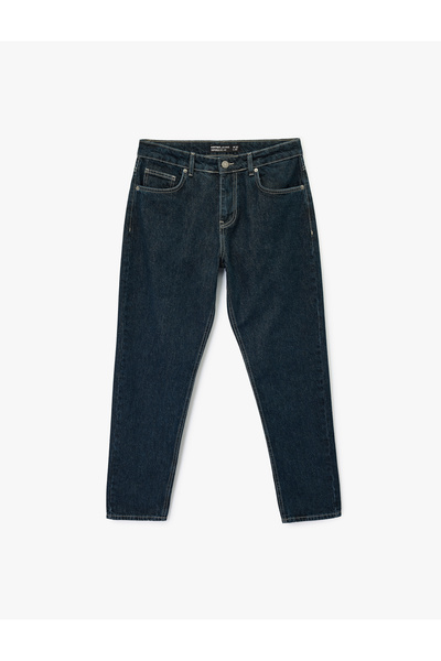 Koton Βαμβακερό παντελόνι με κανονική μέση με κωνική εφαρμογή