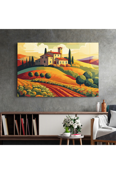 Arthub Glass Painting, Bedroom and Living Room, Rural, Urban Autumn Art