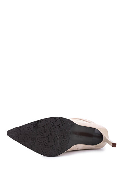 Tamer Tanca Women's Genuine Leather Stone Suede Heeled Boots