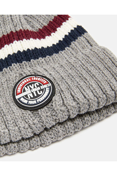 REDTAG Boys Grey Knitted Cap