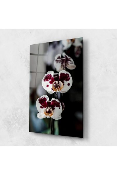 Arthub Tablou Sticla,Dormitor si Living, Orhidee, Dark Purple Orchid