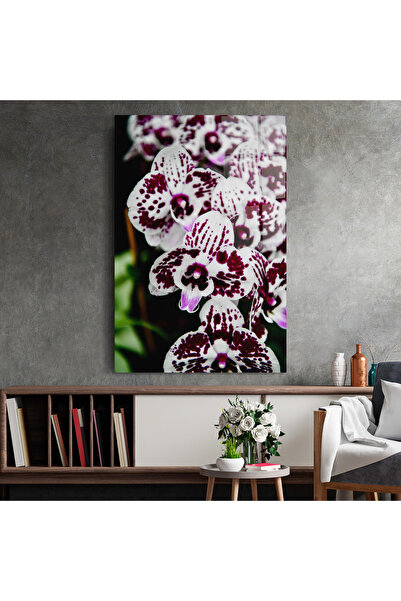 Arthub Glass Painting, Bedroom and Living Room, Orchids, Dark Purple Orchids