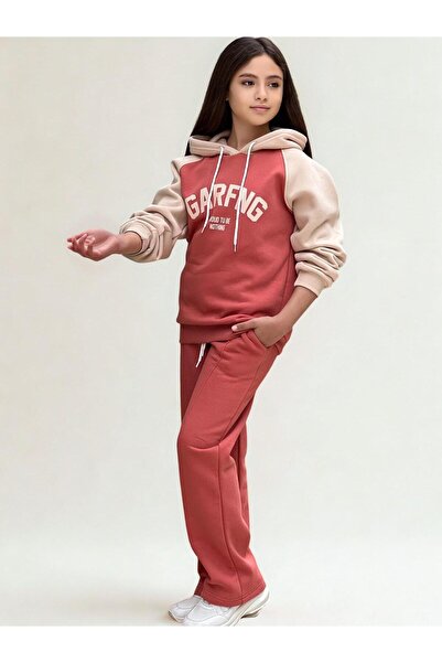 Giyinse Garfng Girls' Tracksuit Set Salmon