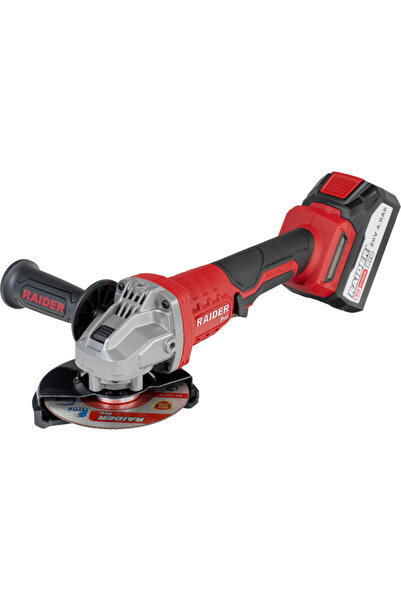 Raider RDP-PBAG20 Angle Grinder with Battery R20 Li-Ion 20V 4.0Ah, 125 mm, Br...