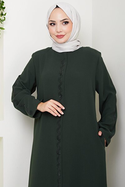 hafsamina Zigzag Stone Ferace Khaki Hm2848