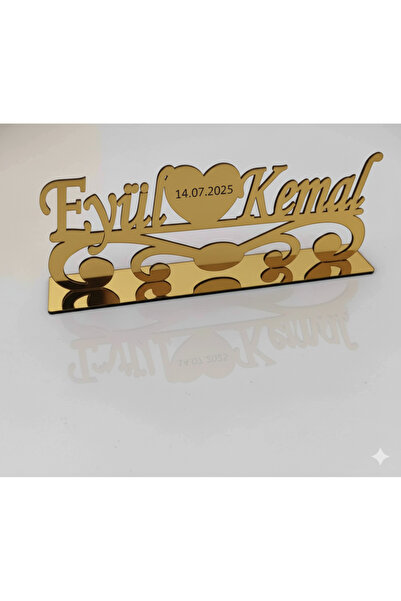 Tasarım Söz Nişan Hediyelik isimlik Gold