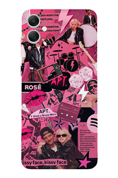 TechTree حافظة سيليكون متوافقة مع هاتف سامسونج جالاكسي A05 من بلاك بينك كولاج...