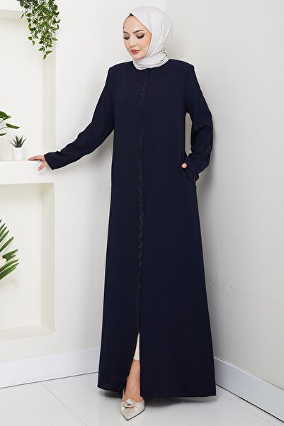 hafsamina Zigzag Stone Ferace Navy Blue Hm2848