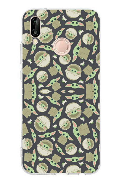 TechTree حافظة سيليكون متوافقة مع هاتف هواوي P20 لايت مطبوع