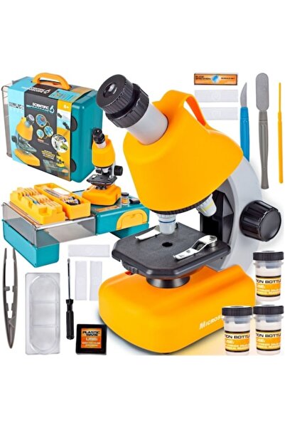 LikeSmart Microscop științific pentru copii MicroScop cu suport pentru telefo...